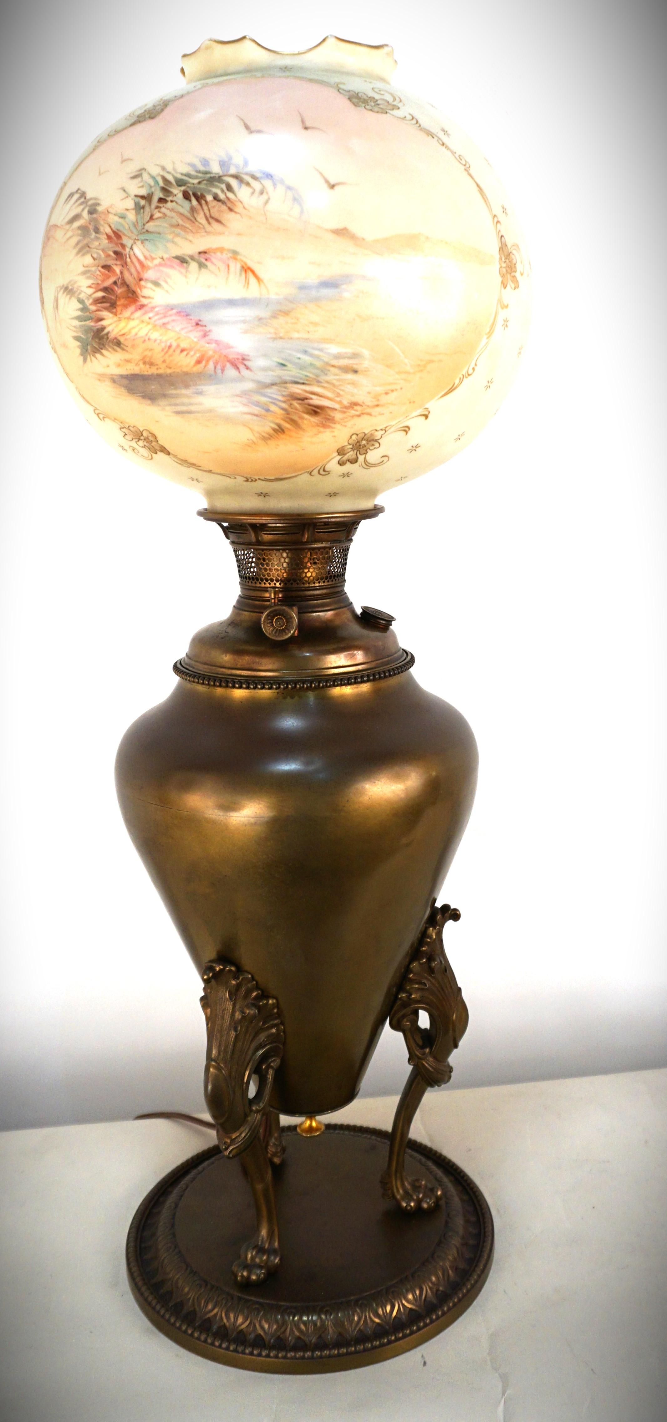 Bradley & Hubbard 19th Century Oil Lamp 4