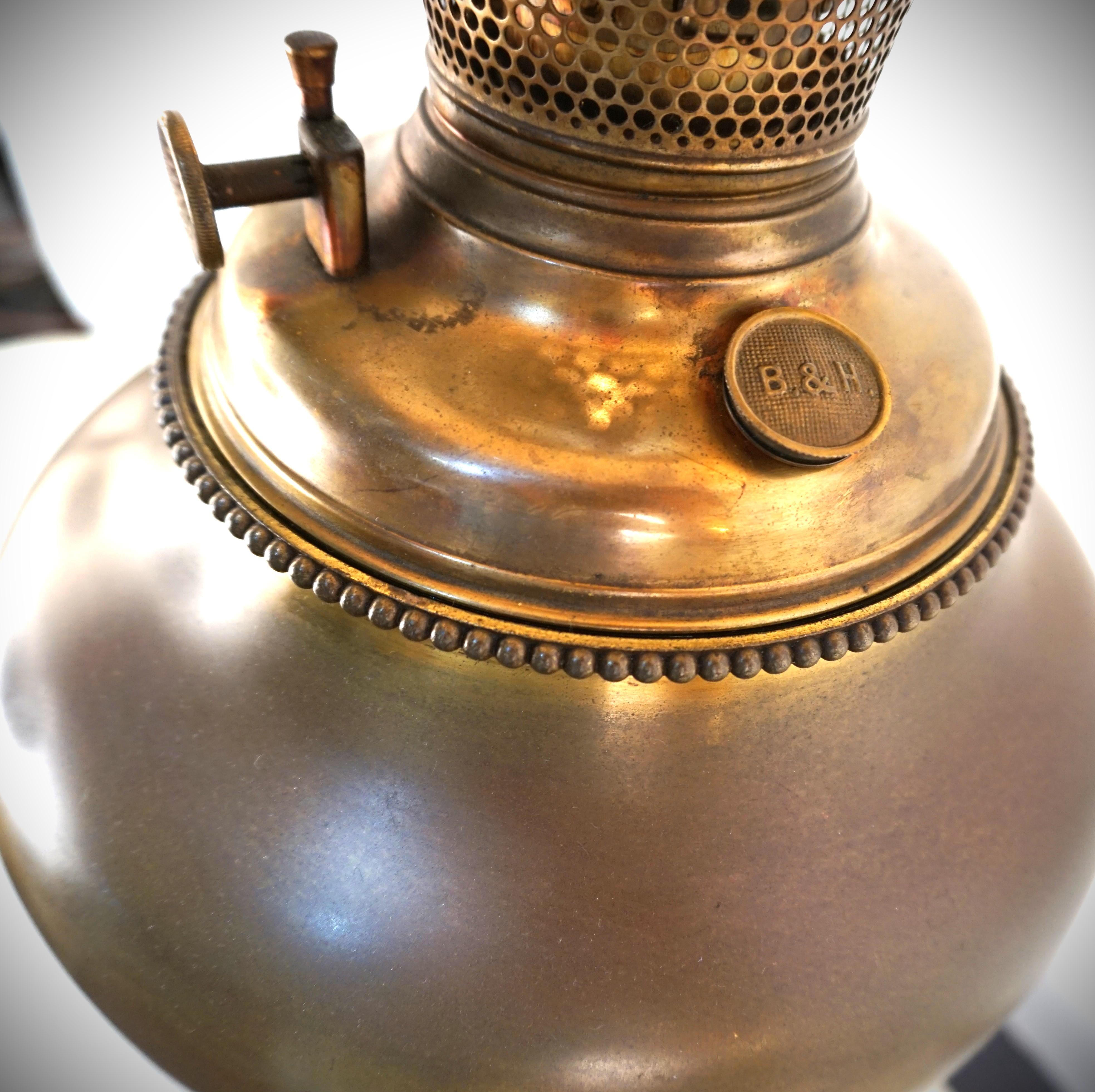 Plated Bradley & Hubbard 19th Century Oil Lamp
