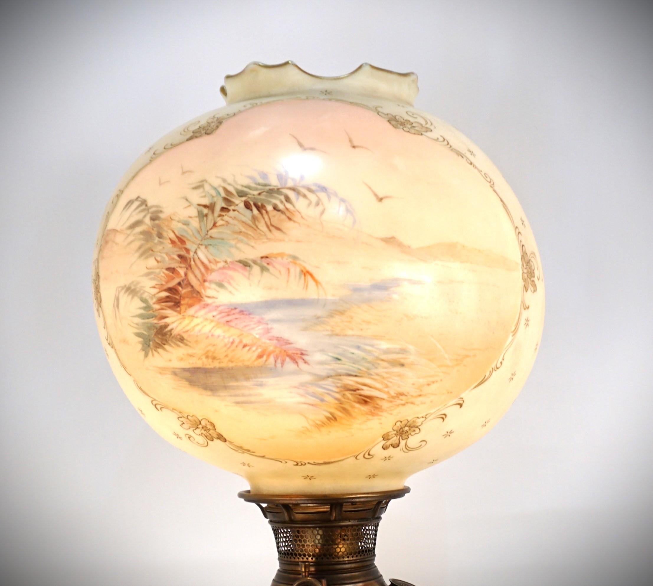 Brass Bradley & Hubbard 19th Century Oil Lamp