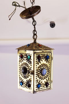 Bradley & Hubbard American Aesthetic Movement Jeweled Lantern