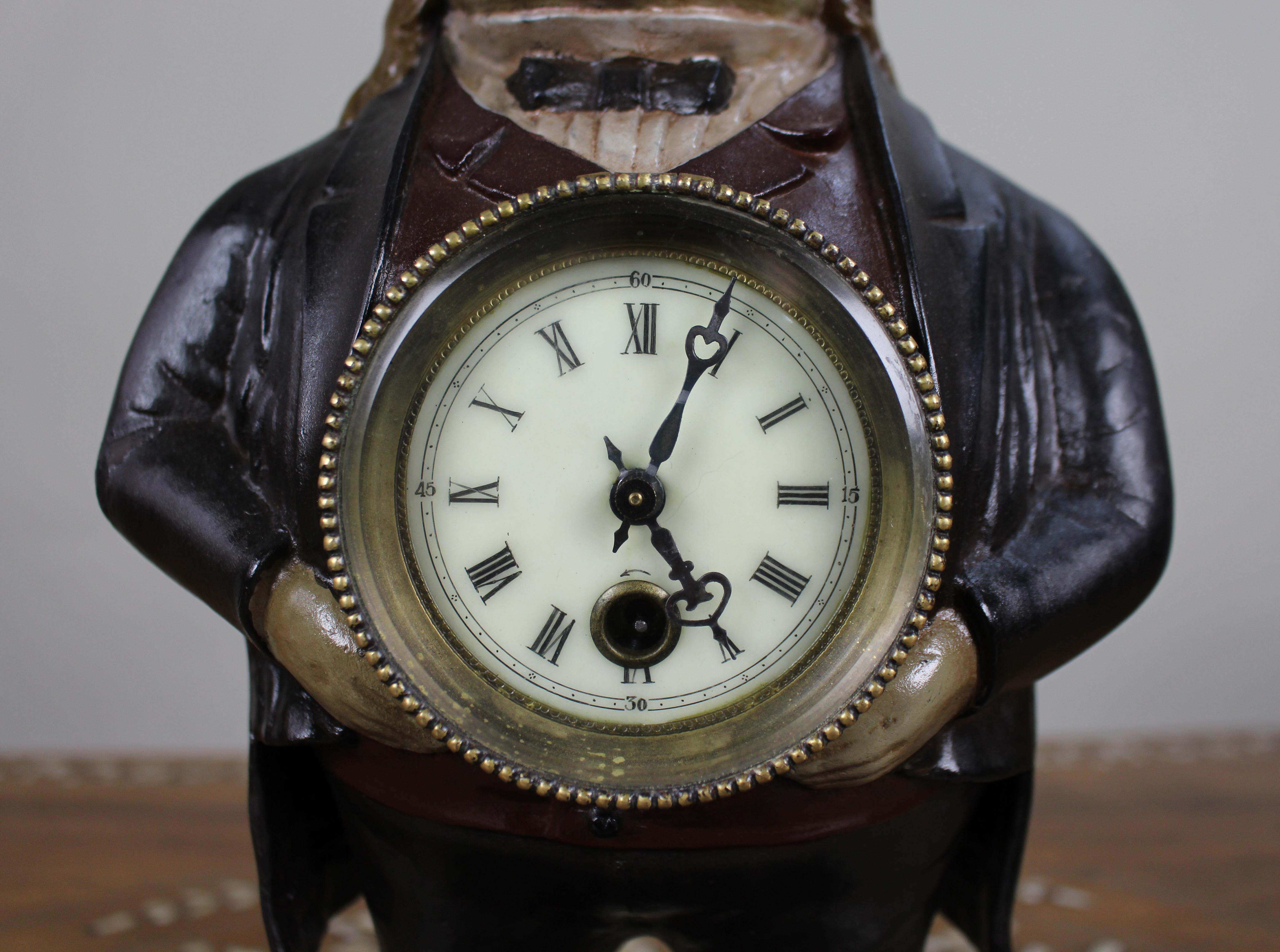 American Bradley & Hubbard ‘John Bull’ Blinking Eye Clock – Pat. 1857 For Sale