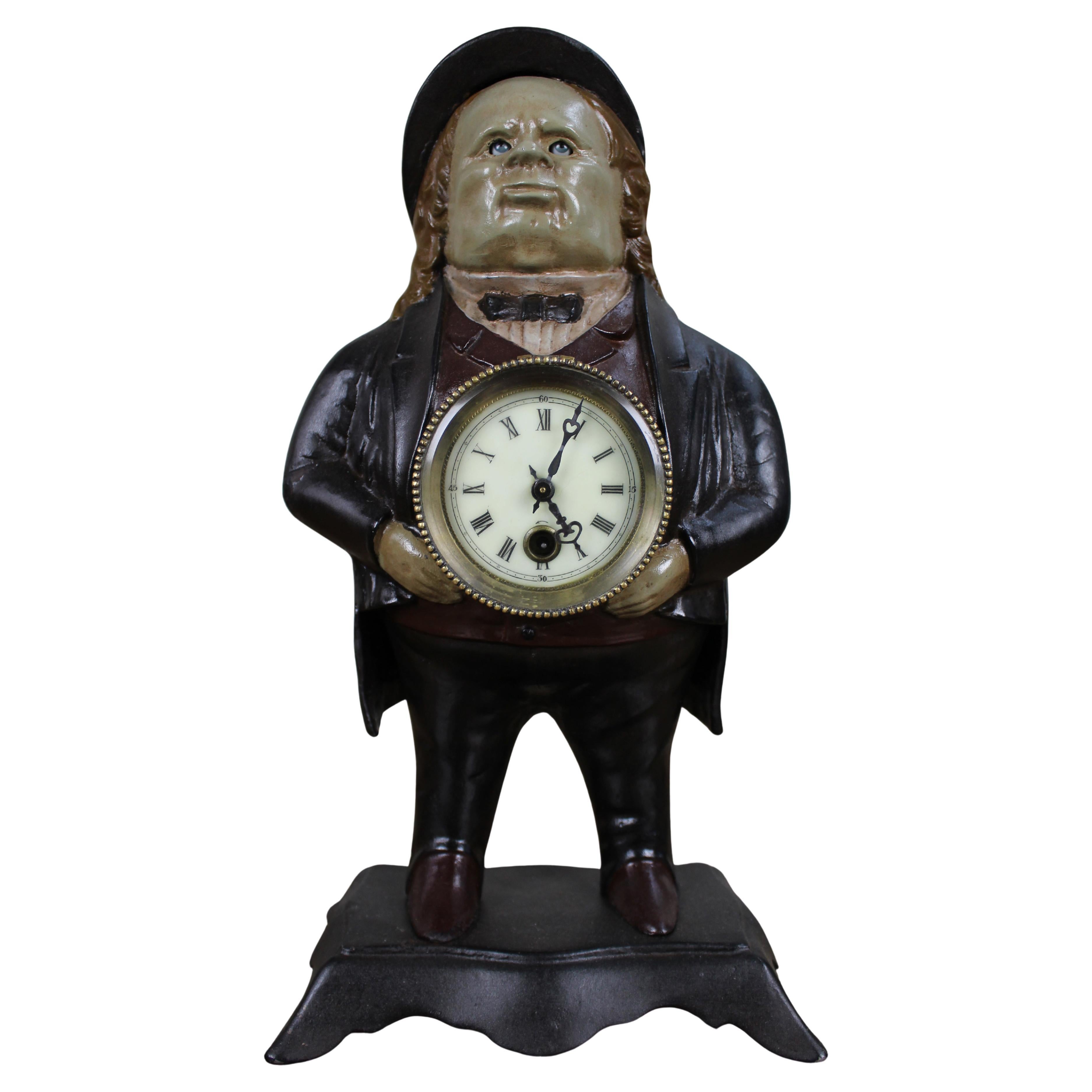 Bradley & Hubbard ‘John Bull’ Blinking Eye Clock – Pat. 1857 For Sale