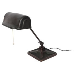 Bradley & Hubbard Style Antique Bronze Adjusting Bankers Lamp, circa 1920's