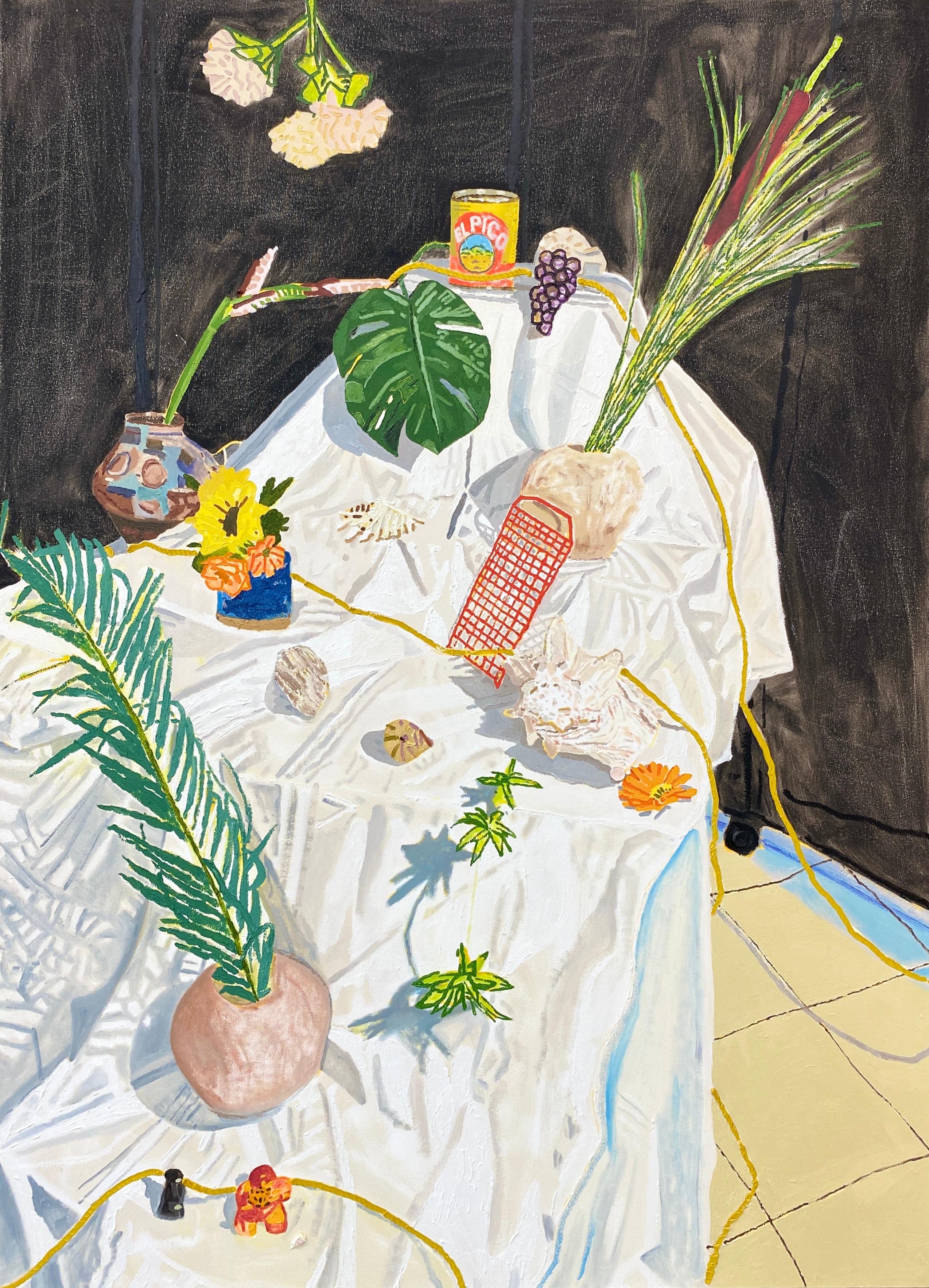 Bradley Kerl Still-Life Painting - Classroom I, Contemporary Interior Still Life Painting, Oil on Canvas