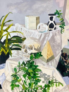 Classroom IV, Contemporary Still Life Painting, Oil on Canvas 