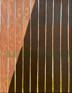 Mini Slat, Contemporary Oil Painting, Wood