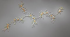 Set di corna Bradley Sabin con baccelli floreali arancioni (dimensioni variabili)