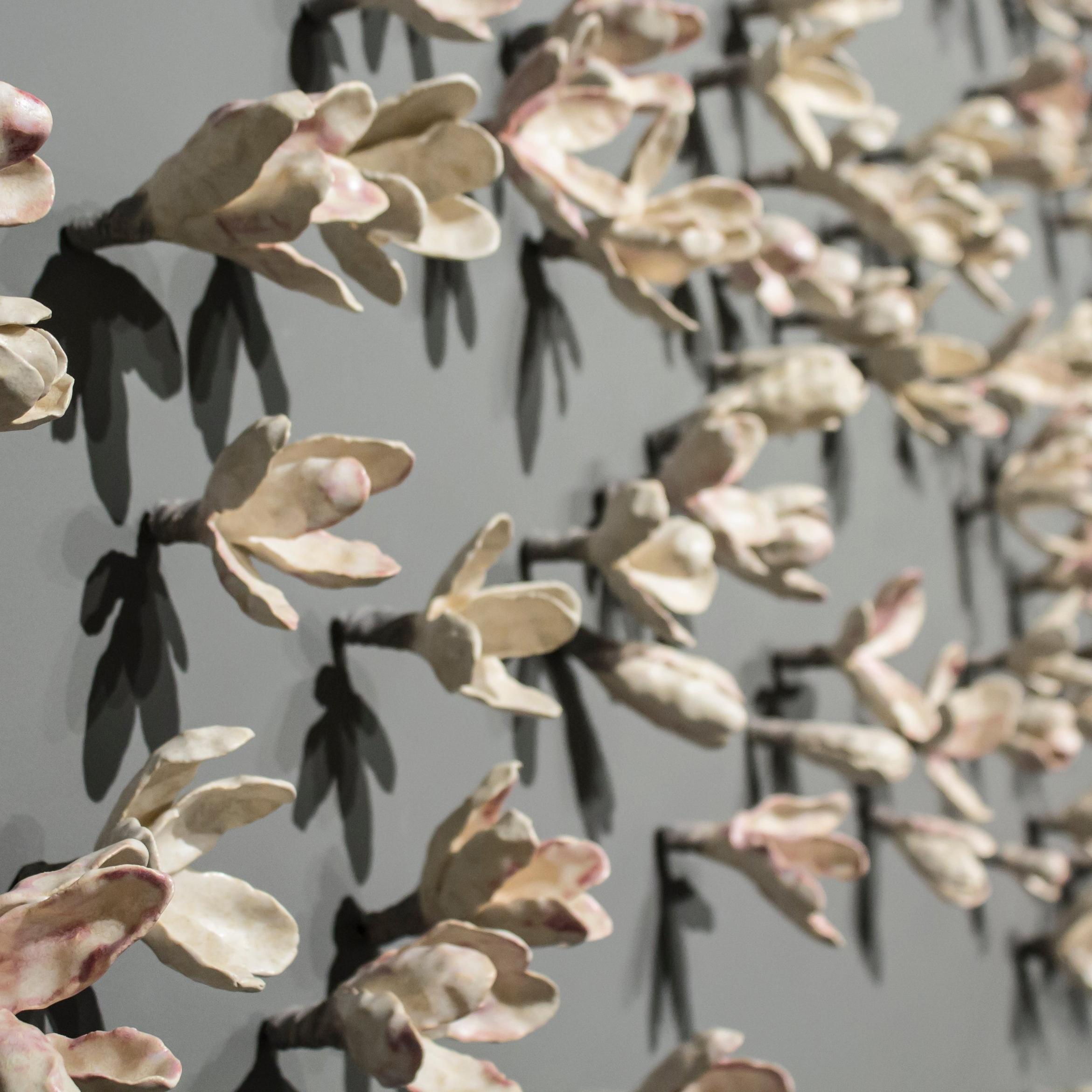 flower wall installation