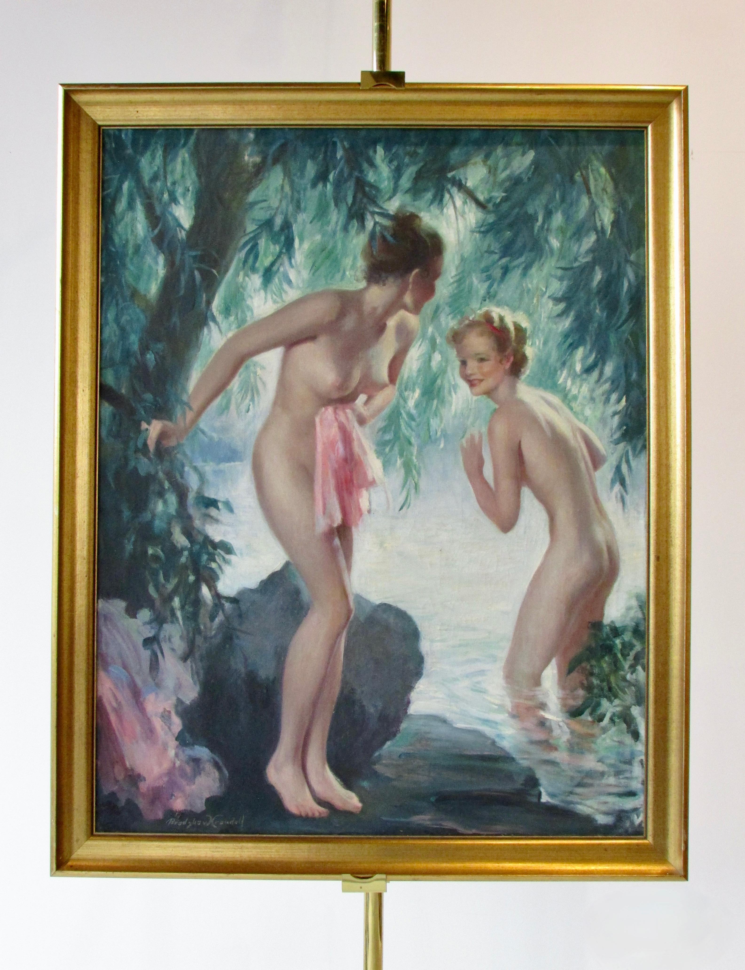 Bradshaw Crandell Original Water Nymph Illustration Art for Iodent Toothpaste For Sale 8