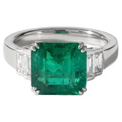 Brahmfeld & Gutruf Étapes Sambia Smaragd & Diamant 18K Weißgold Band Ring