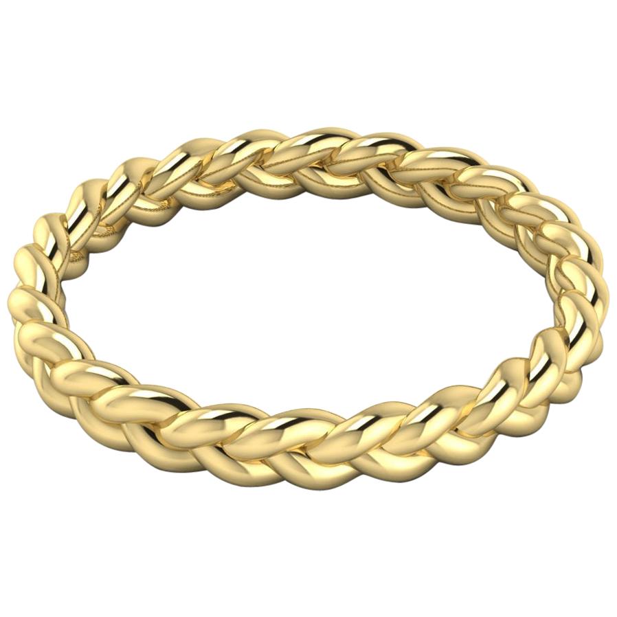 Braid Bracelet by Romae Jewelry in 22 Karat Yellow Gold