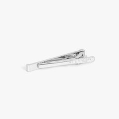 Braid Tie Clip with Rhodium Finish