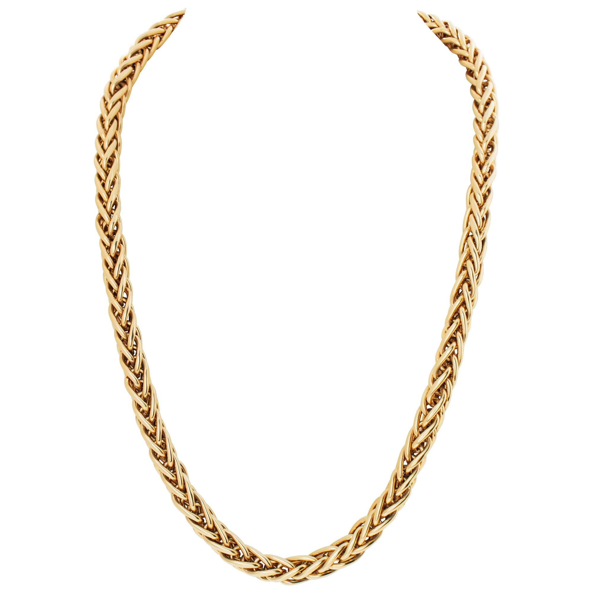 Gold Braided Chain For Sale at 1stDibs 21 inch 14k gold