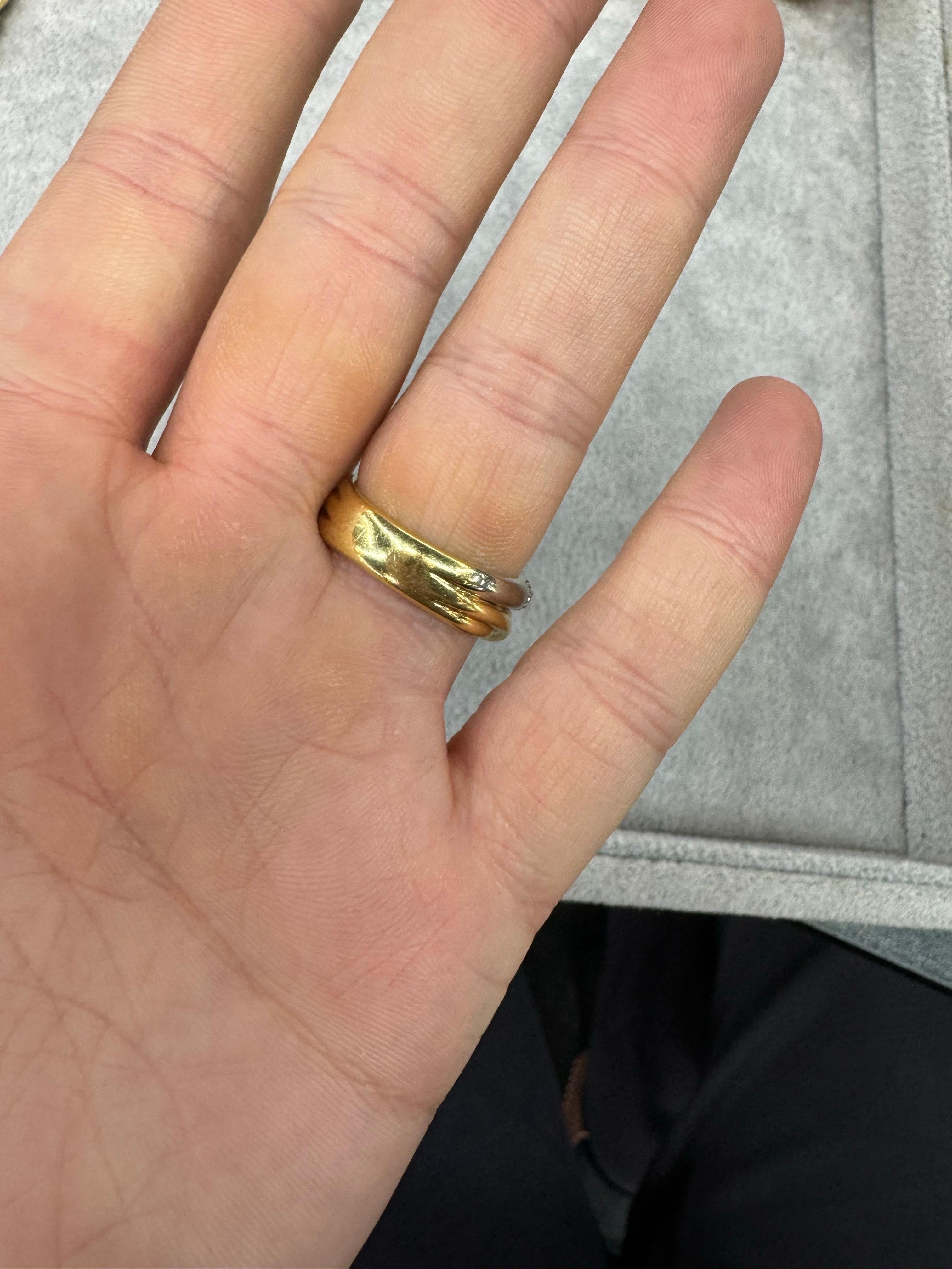 Bague tressée en or jaune 18 carats avec diamants 0,85 carat 8,7 grammes en vente 1