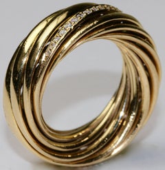 geflochtener Ring aus 18 Karat Gold 'Helioro by Kim' WEMPE mit 36 Diamanten