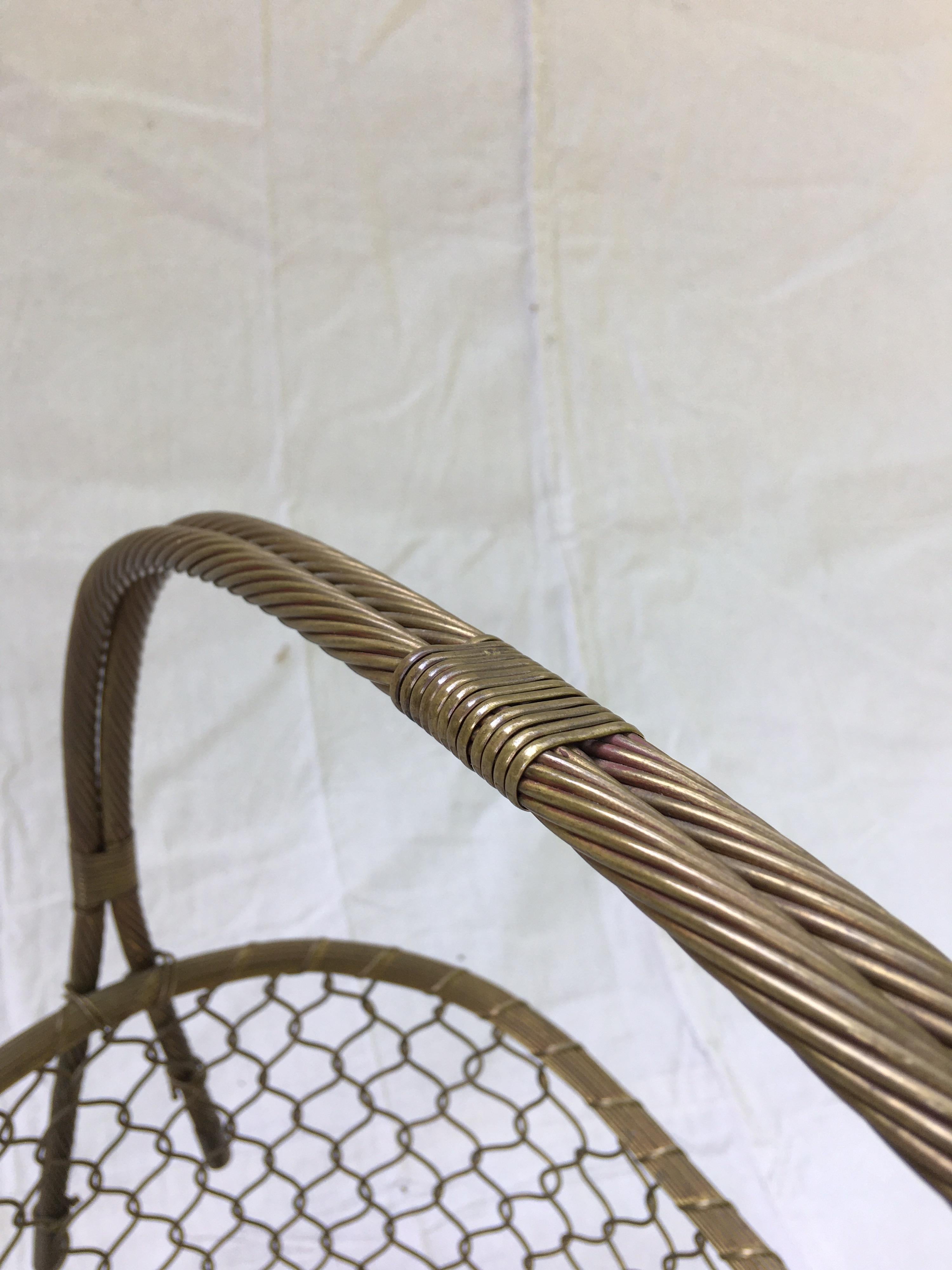 Italian Braided Brass Basket