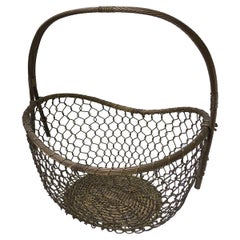 Vintage Braided Brass Basket