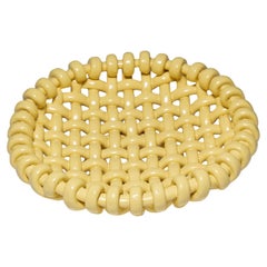 Braided Ceramic Bowl, Vallauris, Jérôme Massier, 1950s