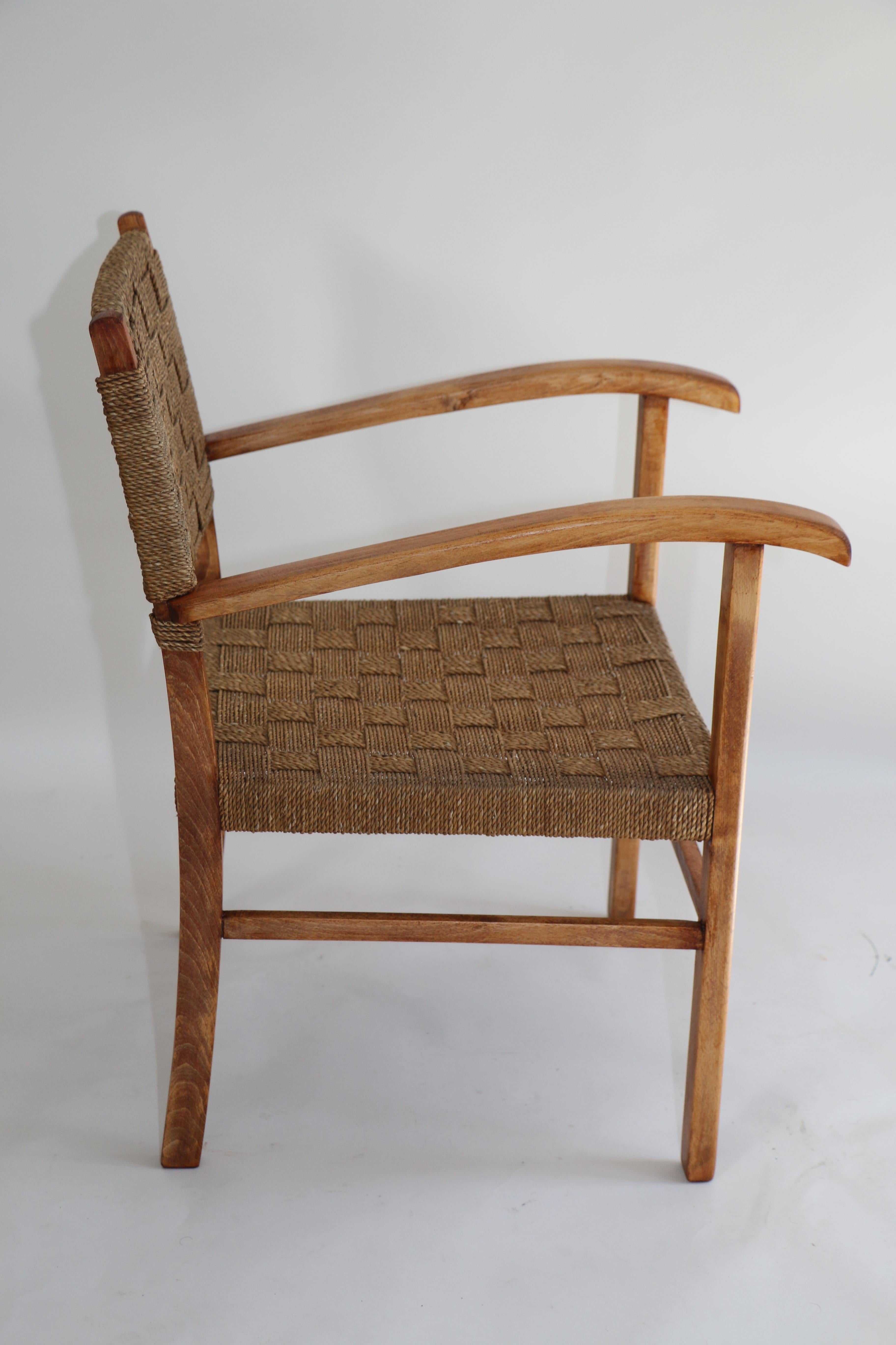 Mid-Century Modern Braided Chair from 20th Century For Sale