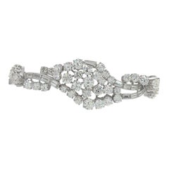 Braided Diamond White Gold Bracelet