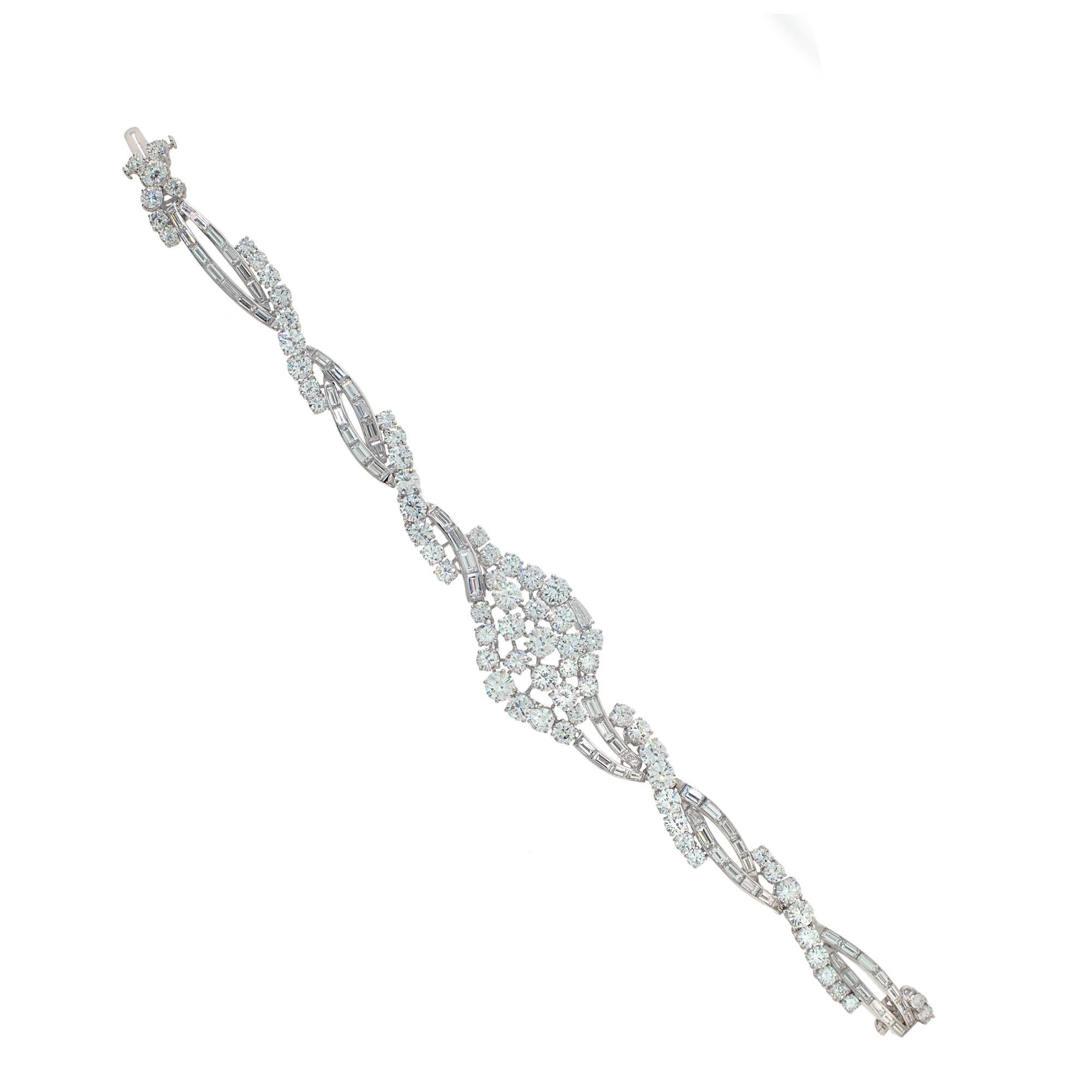 Bracelet en or blanc tressé en vente 1