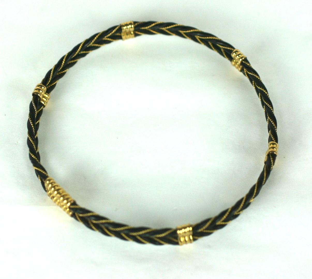 elephant hair bracelet gold