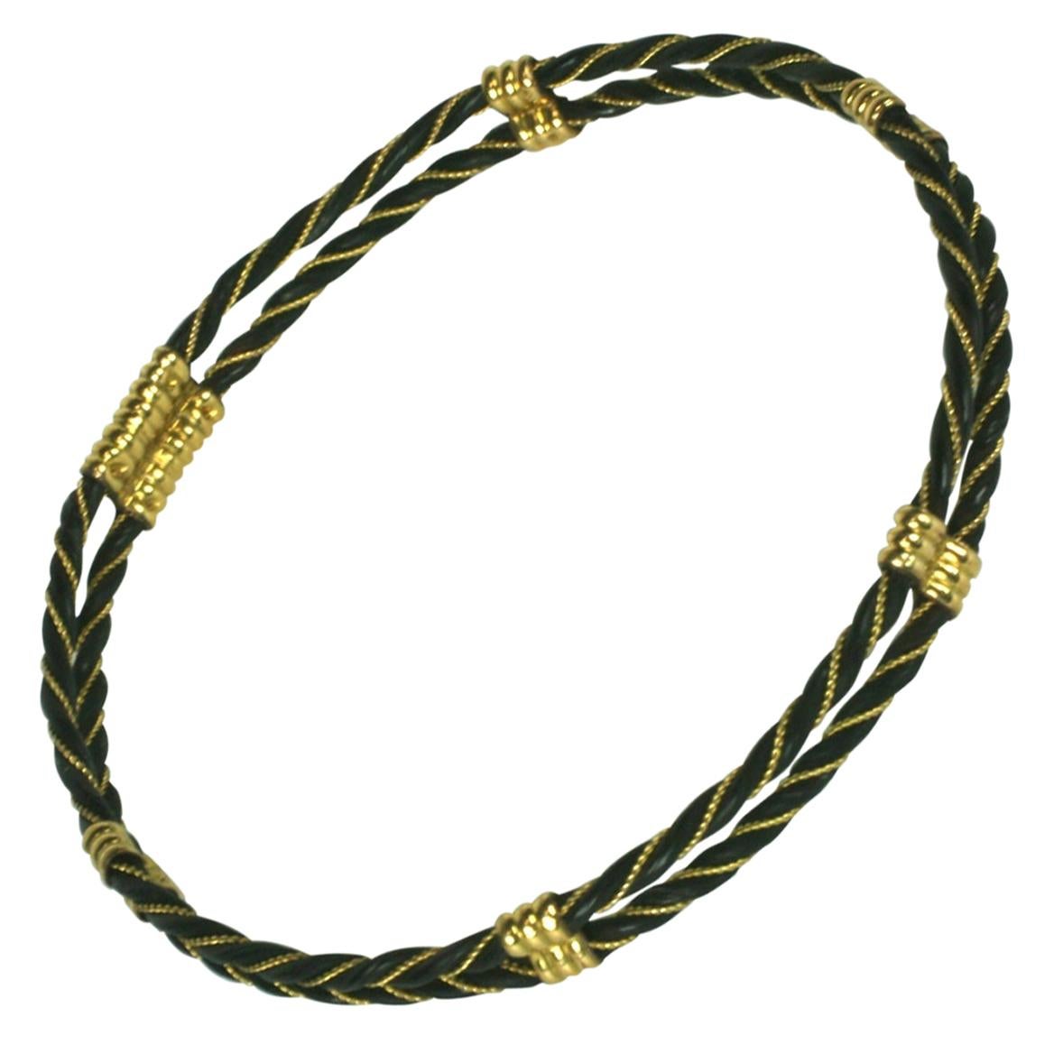 Elephant hair bracelet 4 knot 6 strand Sterling and Gold filled Safari Bracelet 