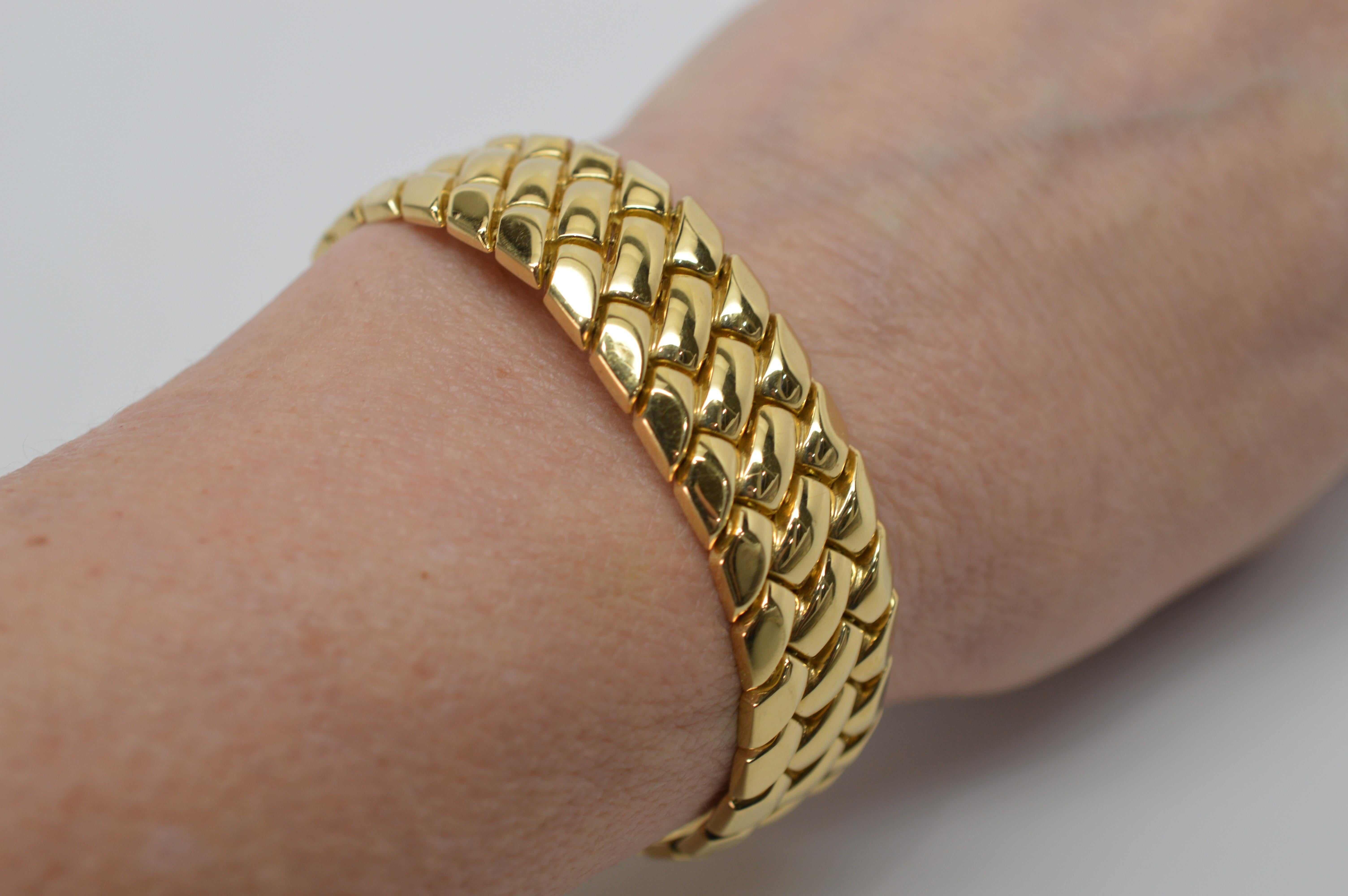 statement bracelet gold