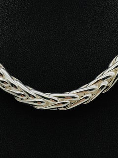 Braided Mesh Silver Necklace