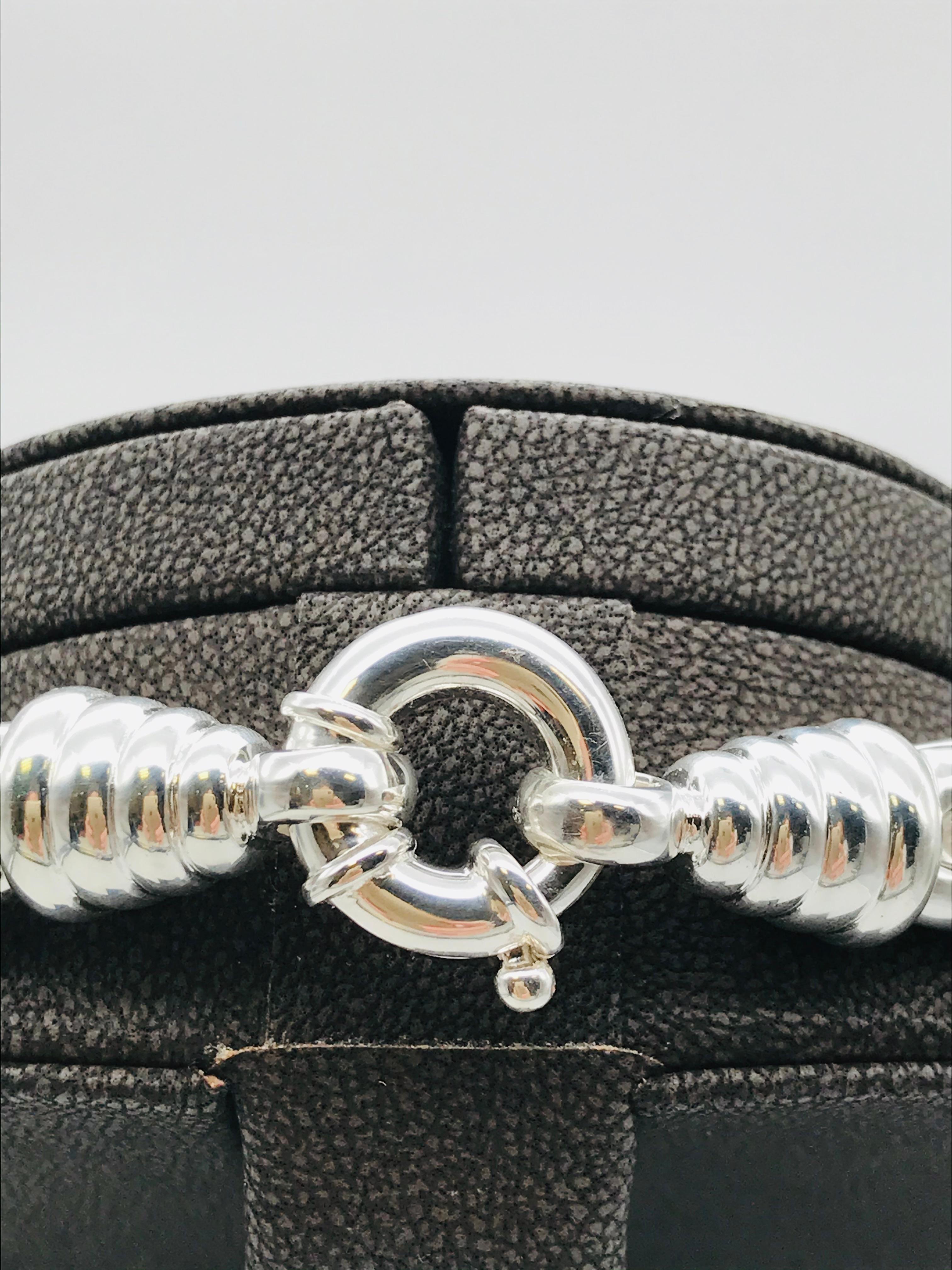 Anne CZ Silver Braided Chain Magnetic Necklace main image 1