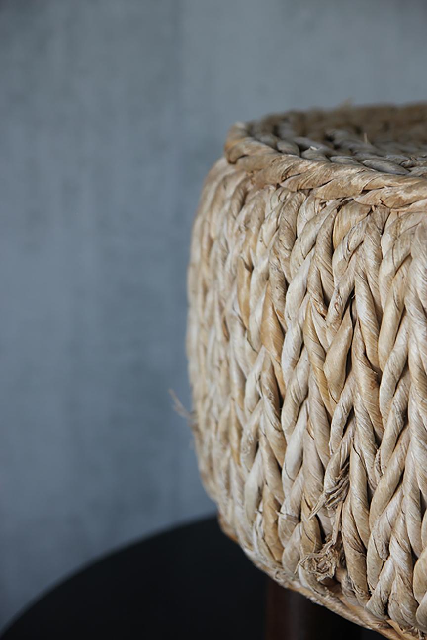 Pouf tressé à la manière d'Adrien Audoux et Frida Minet en vente 4