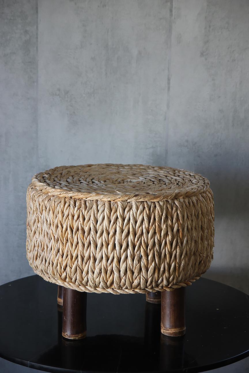 Bohème Pouf tressé à la manière d'Adrien Audoux et Frida Minet en vente