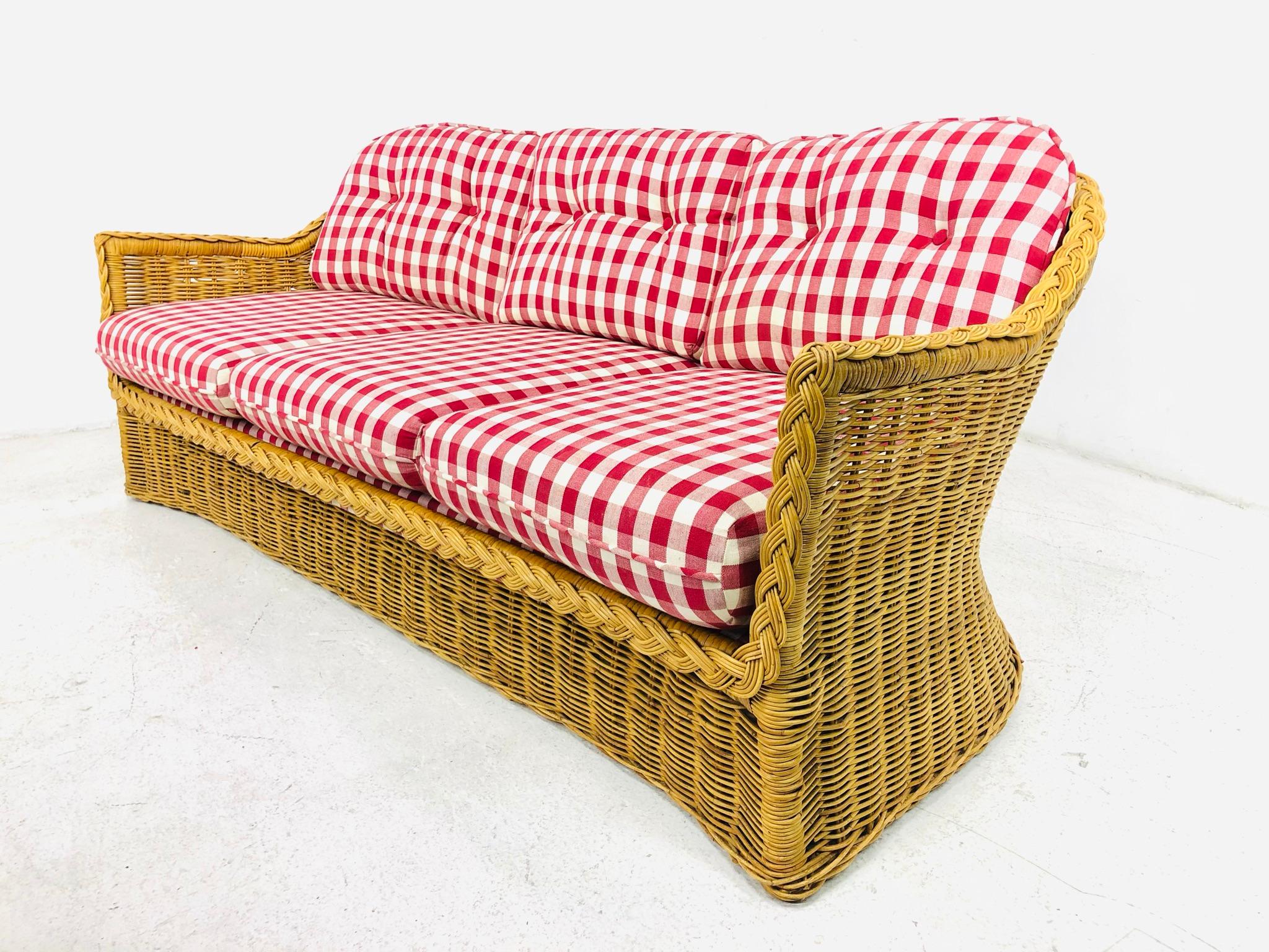 Braided Rattan Living Room Set by Wicker Works 3