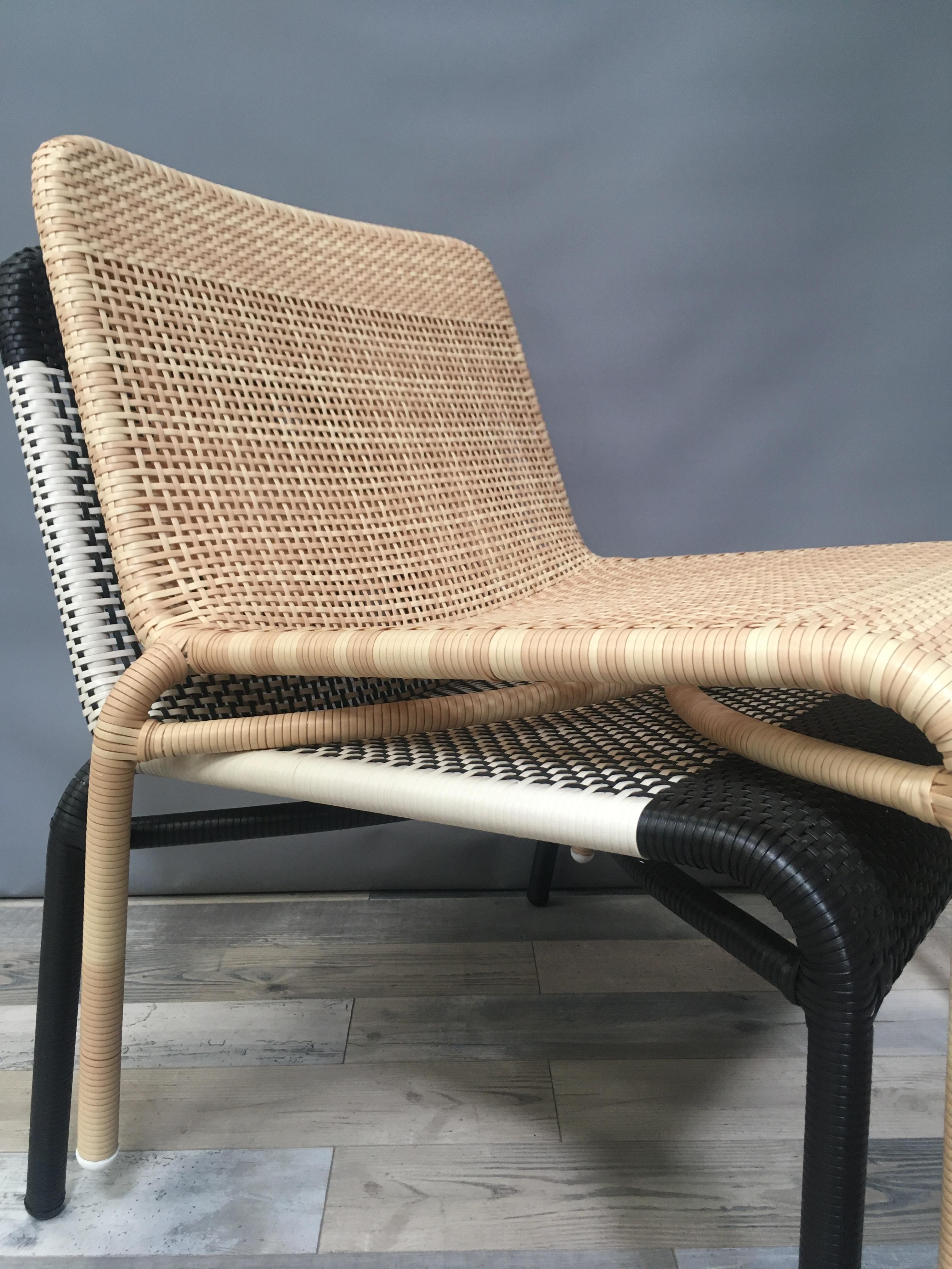 Braided Resin Rattan Effect Outdoor Lounge Chair For Sale 6