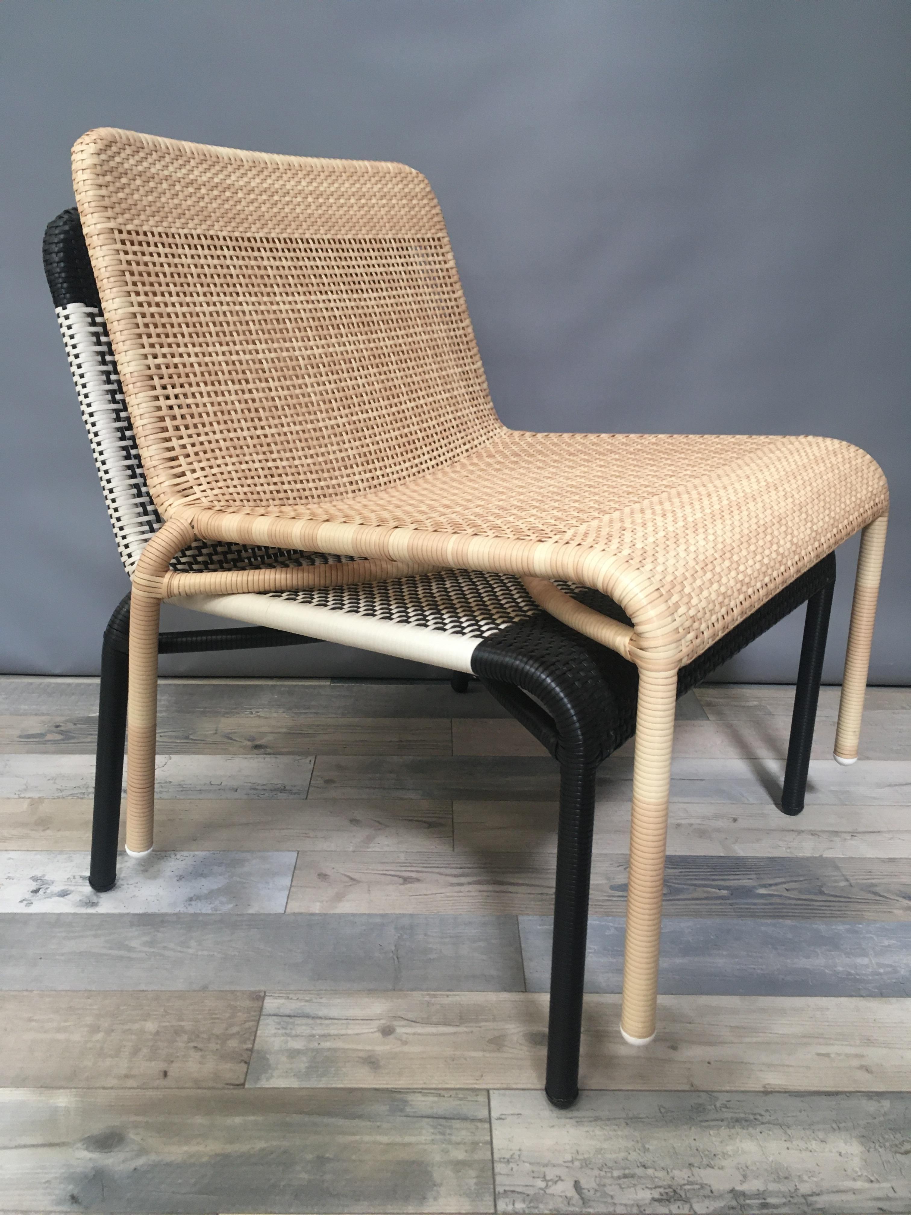 Braided Resin Rattan Effect Outdoor Lounge Chair For Sale 7