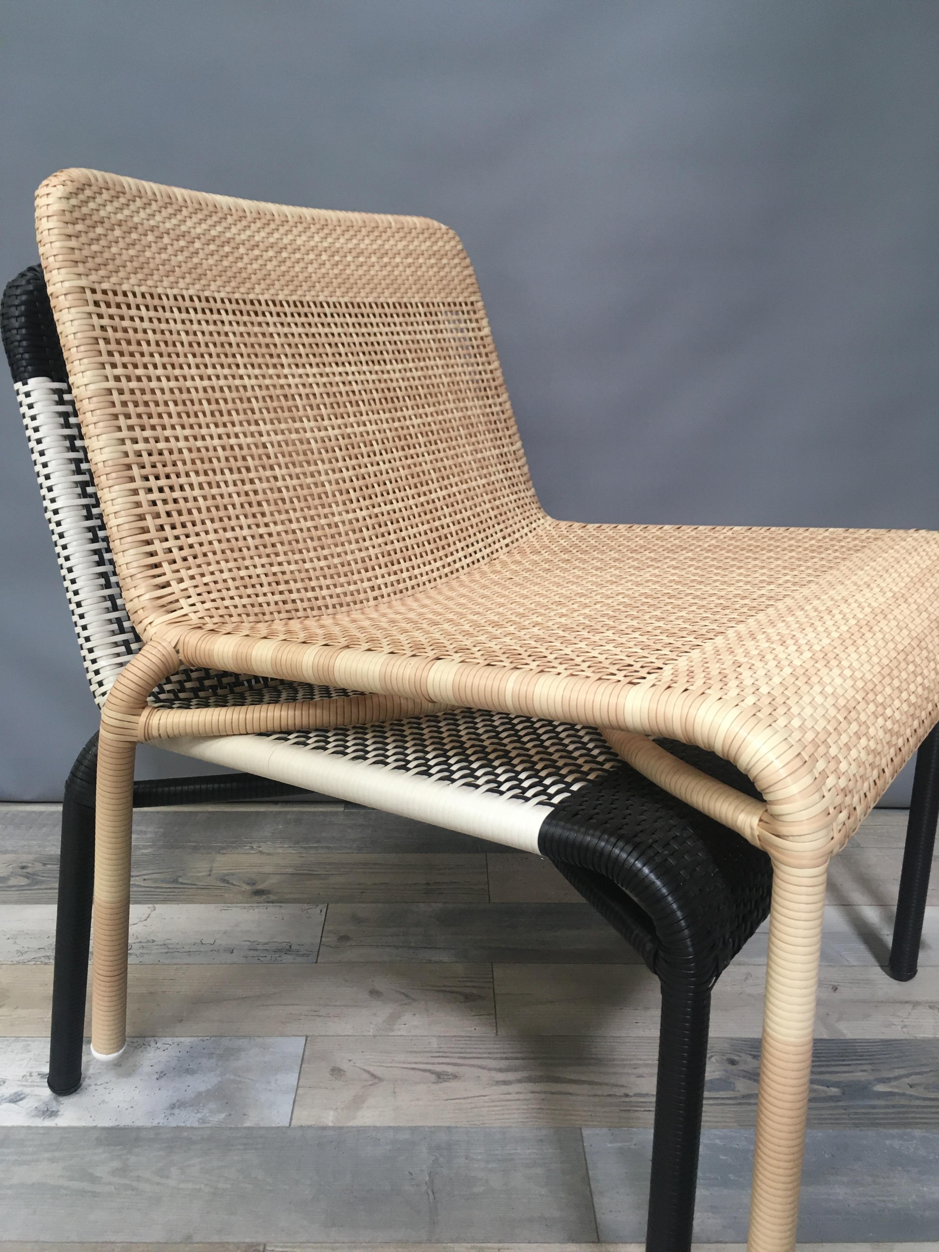 Braided Resin Rattan Effect Outdoor Lounge Chair For Sale 8