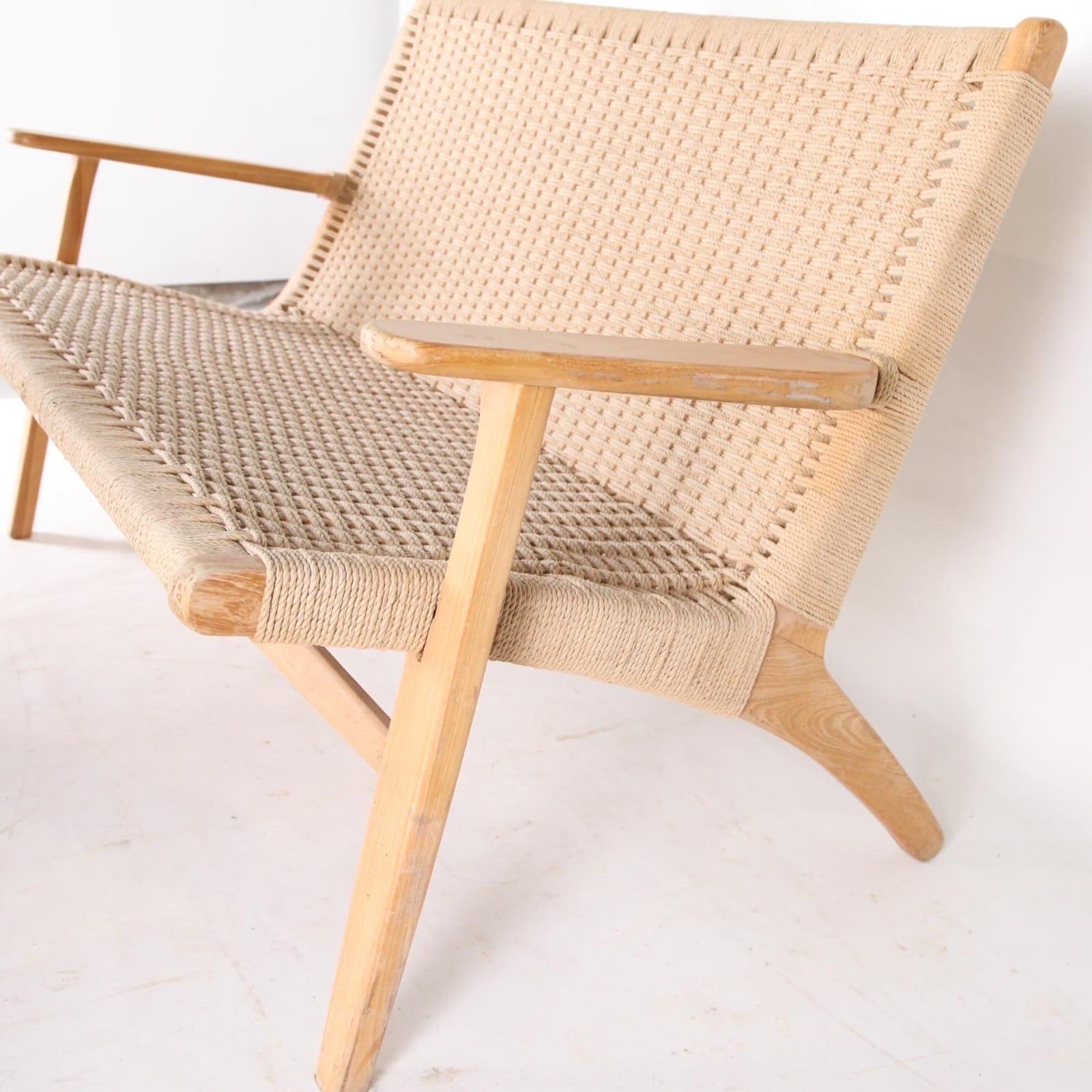 Lounge-Set aus geflochtenem Seil und Holz im Zustand „Gut“ im Angebot in Isle Sur Sorgue, FR