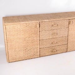 Braided seagrass sideboard