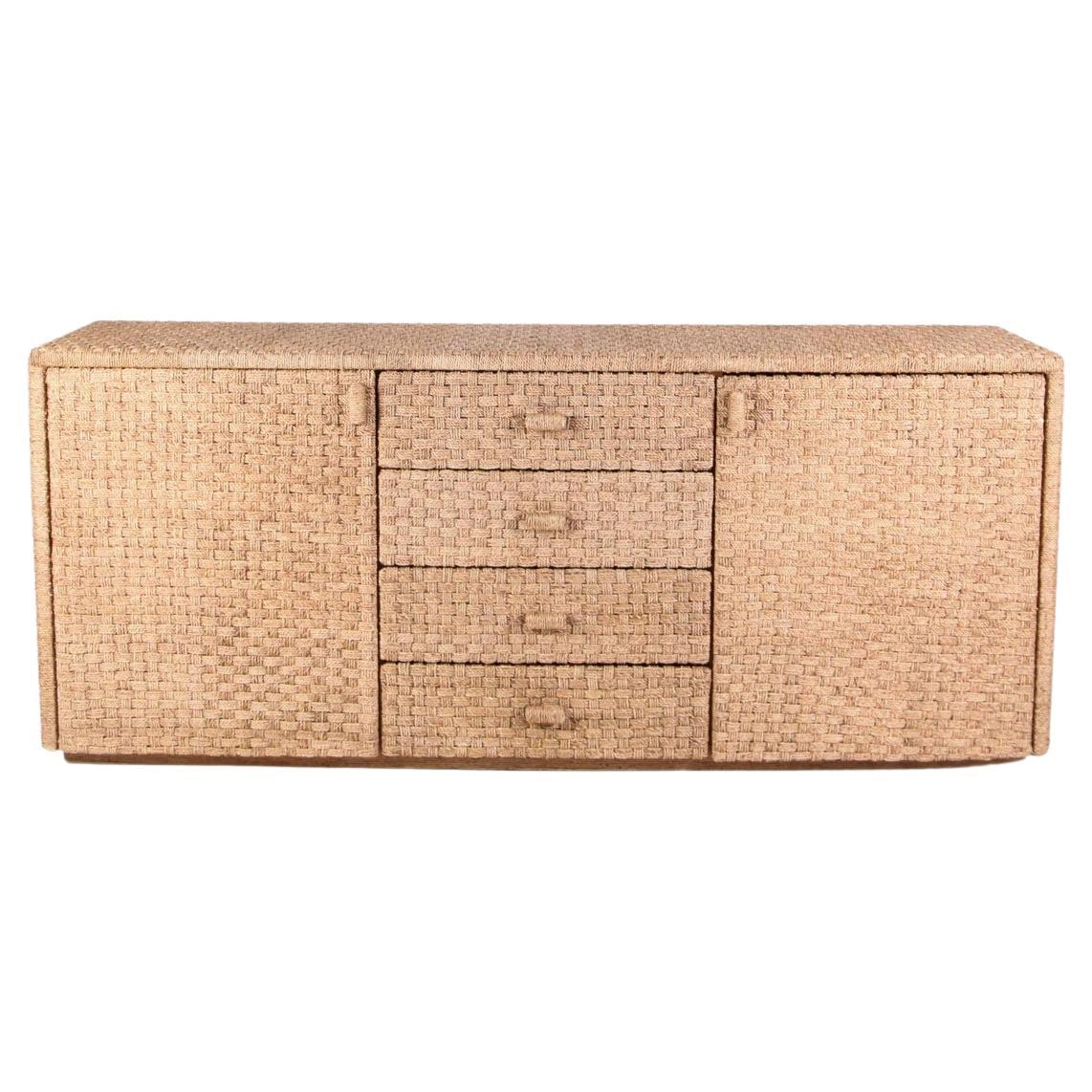 Braided seagrass sideboard 