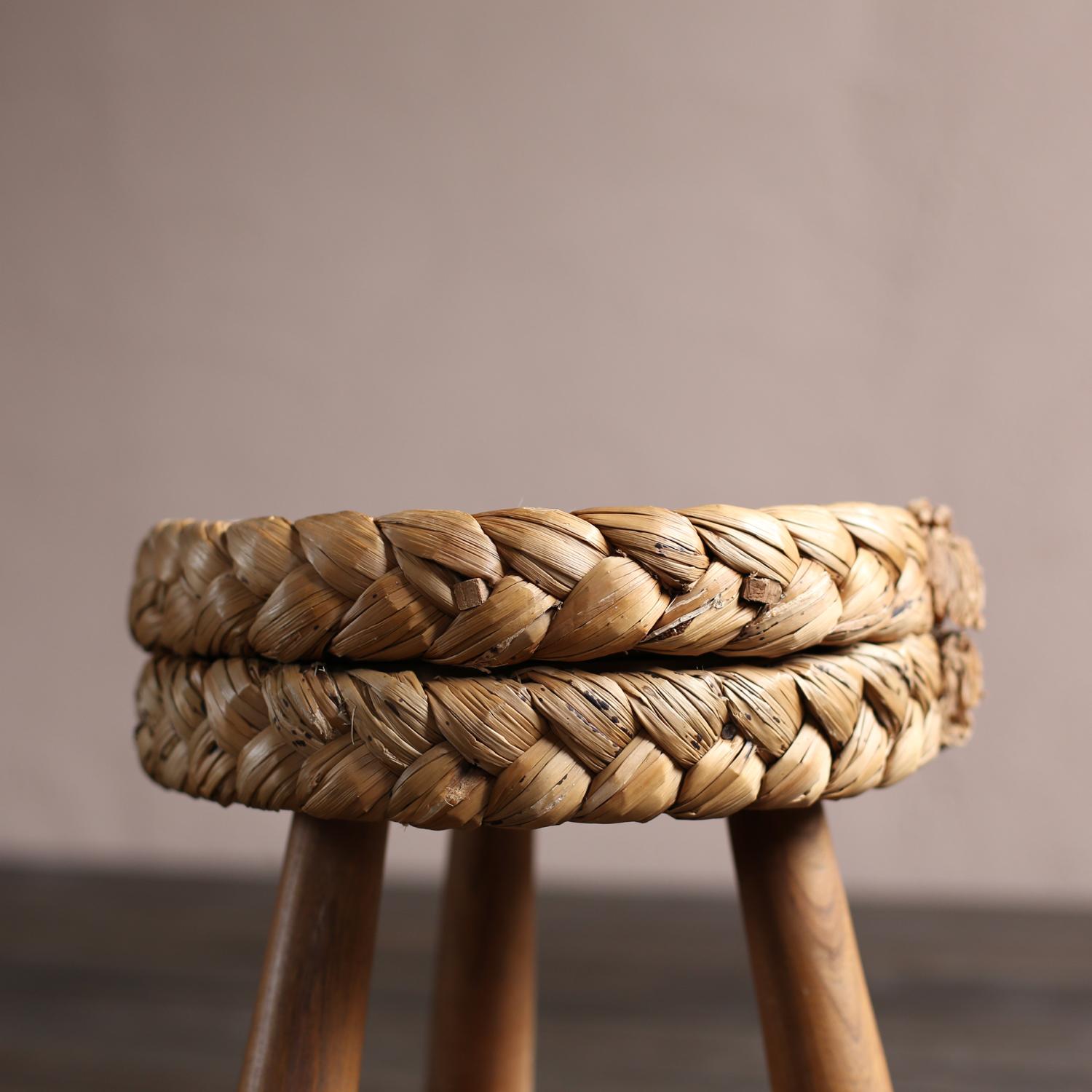 French Braided Stool by Adrien Audoux & Frida Minet
