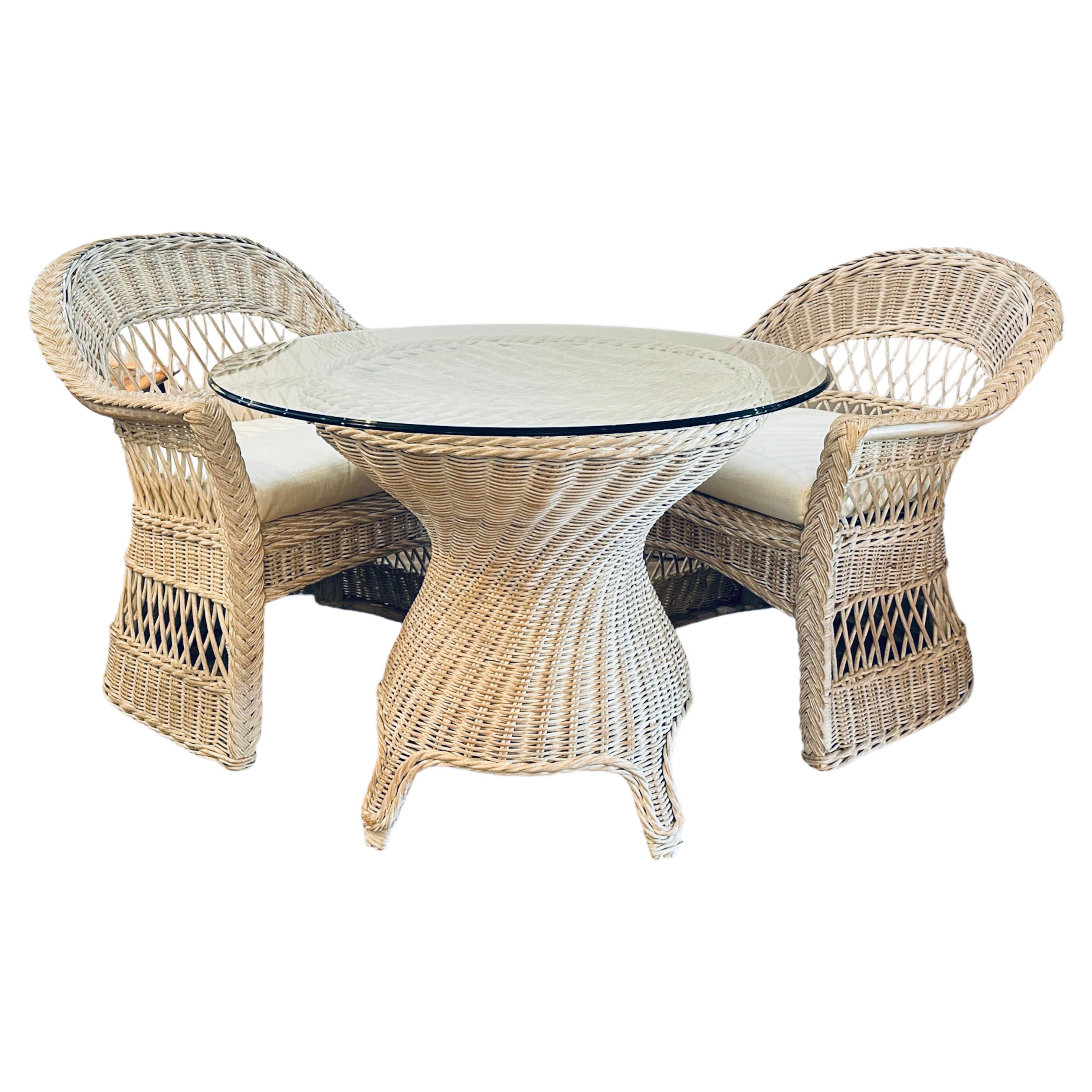 Braided Wicker 3 Piece Dinette by Henry Link