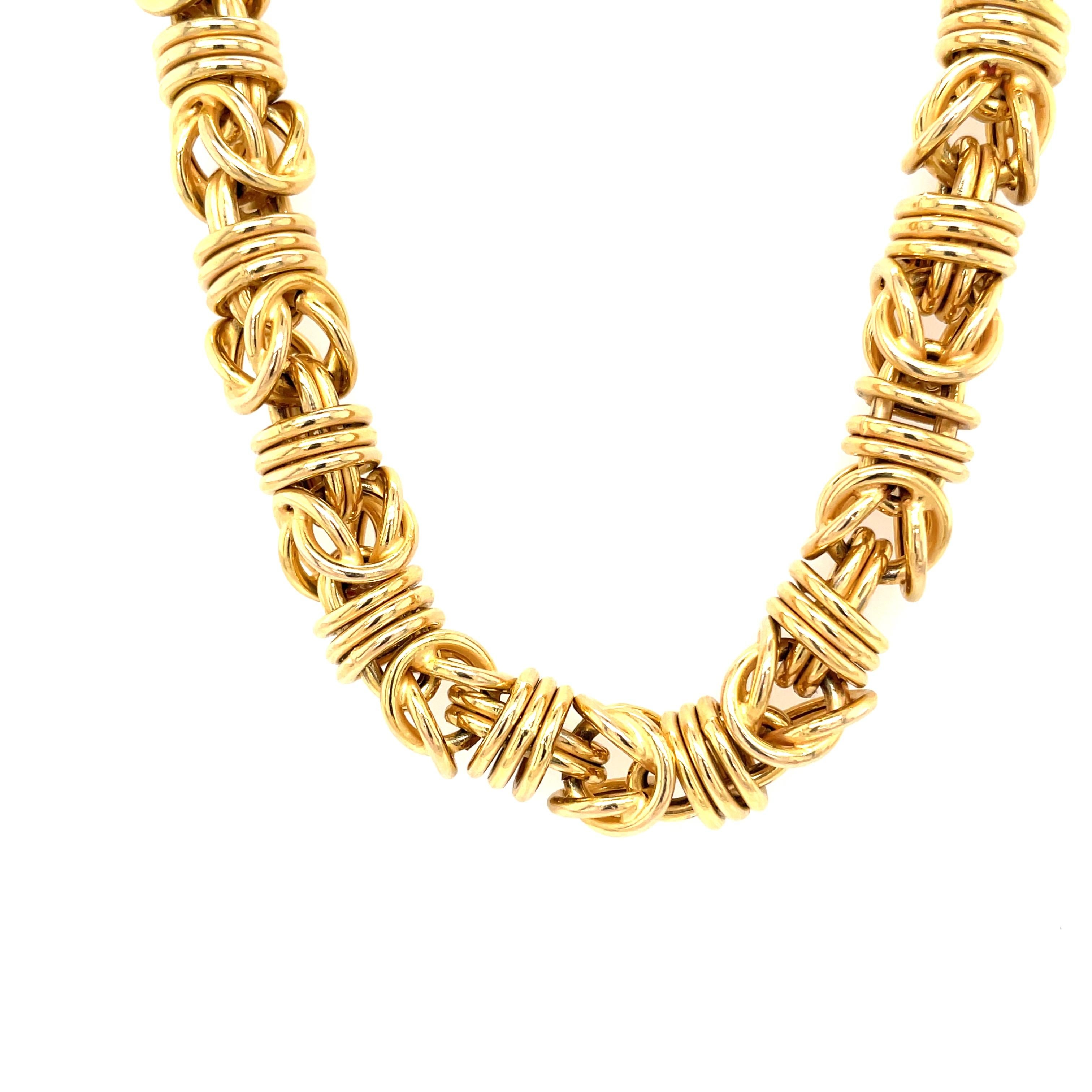 Geflochtene Kette aus Gelbgold (Moderne)