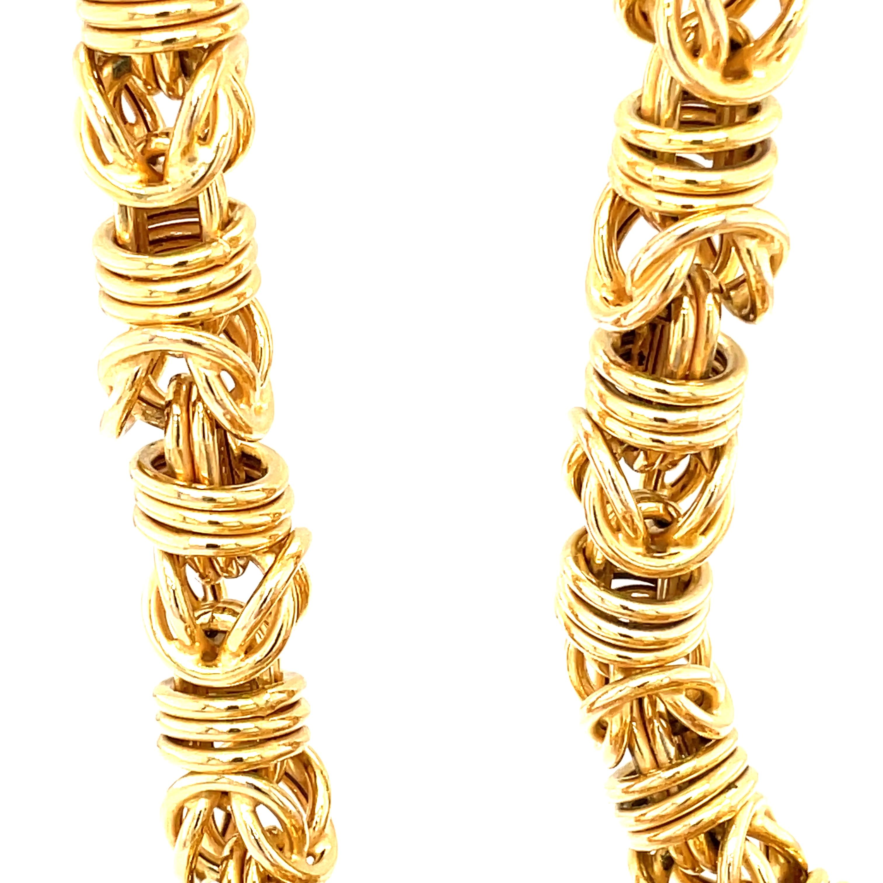 Geflochtene Kette aus Gelbgold im Zustand „Gut“ in Dallas, TX