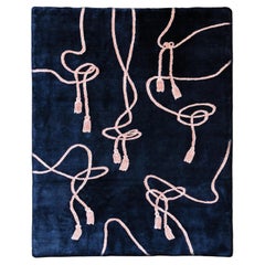 Braids Rug by Ekaterina Elizarova, Hand Knotted 100% New Zealand Wool 100x125cm