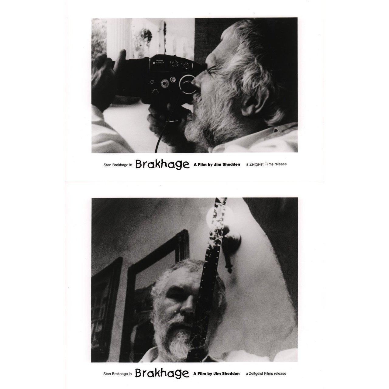 Original 1998 U.S. silver gelatin single-weight photo for the documentary film Brakhage directed by Jim Shedden with Jerry Aronson / Jane Brakhage / Marilyn Brakhage / Stan Brakhage. Fine condition. Please note: the size is stated in inches and the