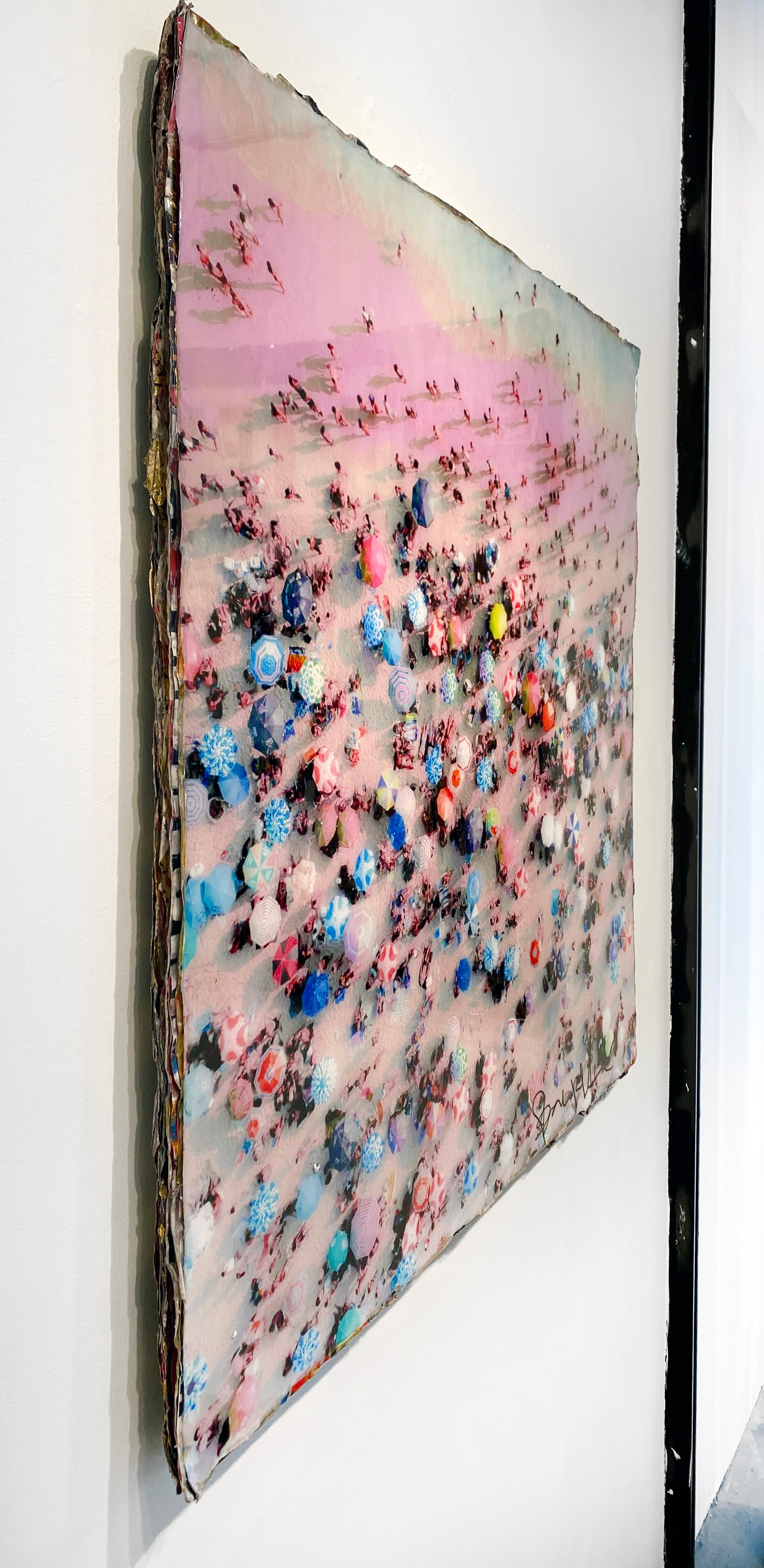 Lavender Violet Beach - Contemporary Mixed Media Art by Bram Reijnders