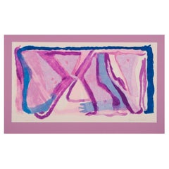 Bram Van Velde. Litografía en color. Composición abstracta