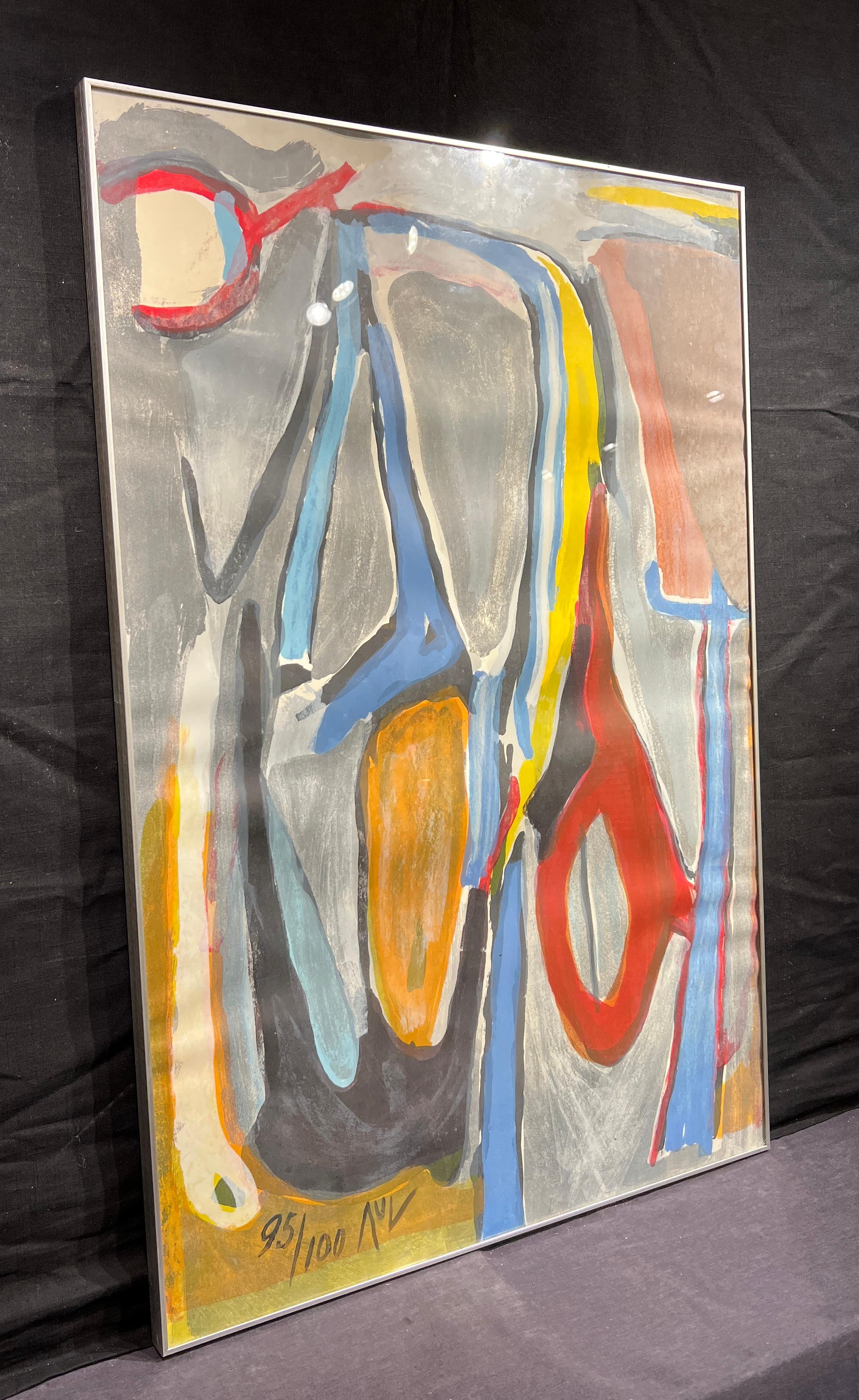 Abstract (Edition 95/100)
By Bram Van Velde (1895-1981)
Numbered Lower Left
Signed Lower Center
Unframed: 37