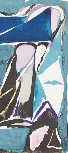 Bram van Velde, Blue Form, from Derriere le miroir, 1952