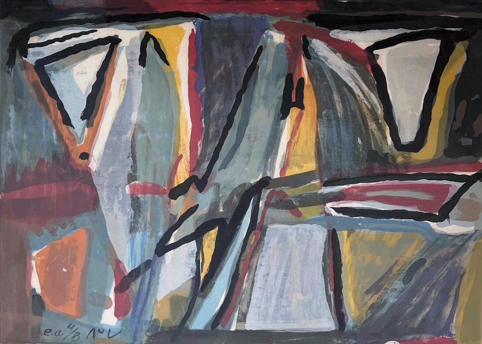 Lithographie, 1976
Vom Künstler mit Bleistift handschriftlich signiert und mit dem Vermerk EA 4/8 versehen
Herausgeber : Jacques Putman (Paris)
Drucker : Pierre Badey (Paris)
Katalog : [Mason Putman 224]

63,00 cm. x 71,00 cm.  24,8 Zoll x 27,95